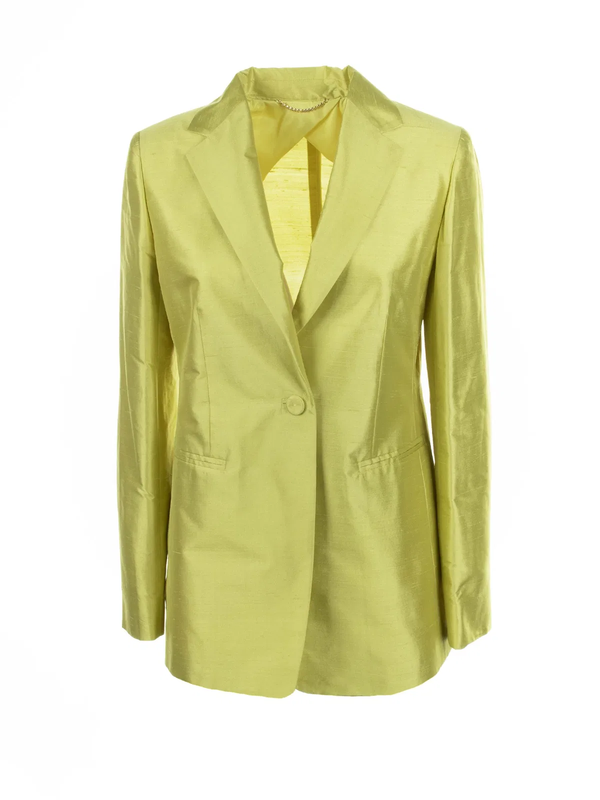Max Mara Studio Single-Breasted Cedar Silk Jacket