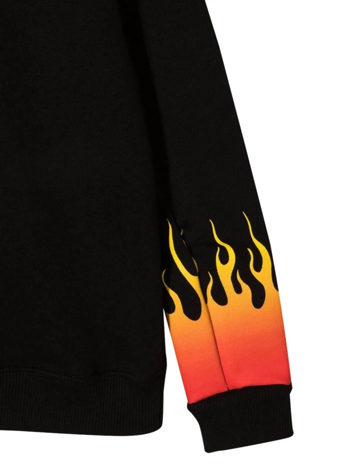 Vision Of Super Black Crewneck With Red Shaded Flames