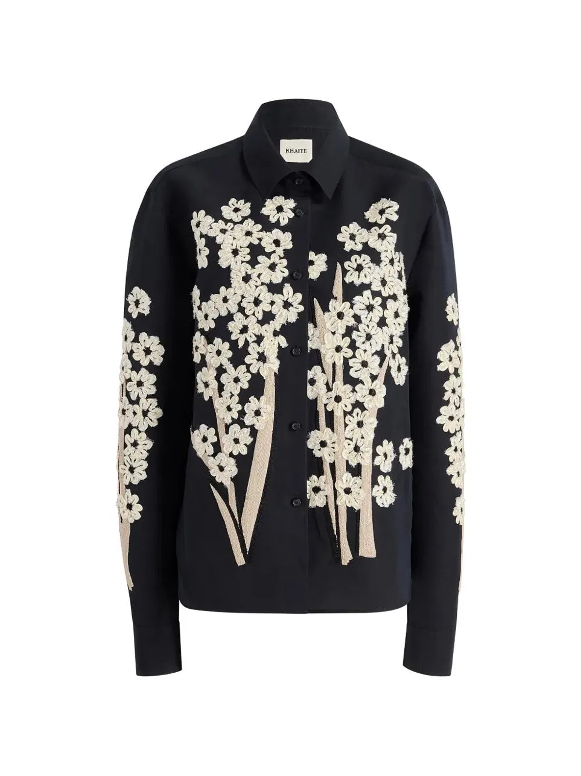 Khaite Argo Flowers Black Shirt