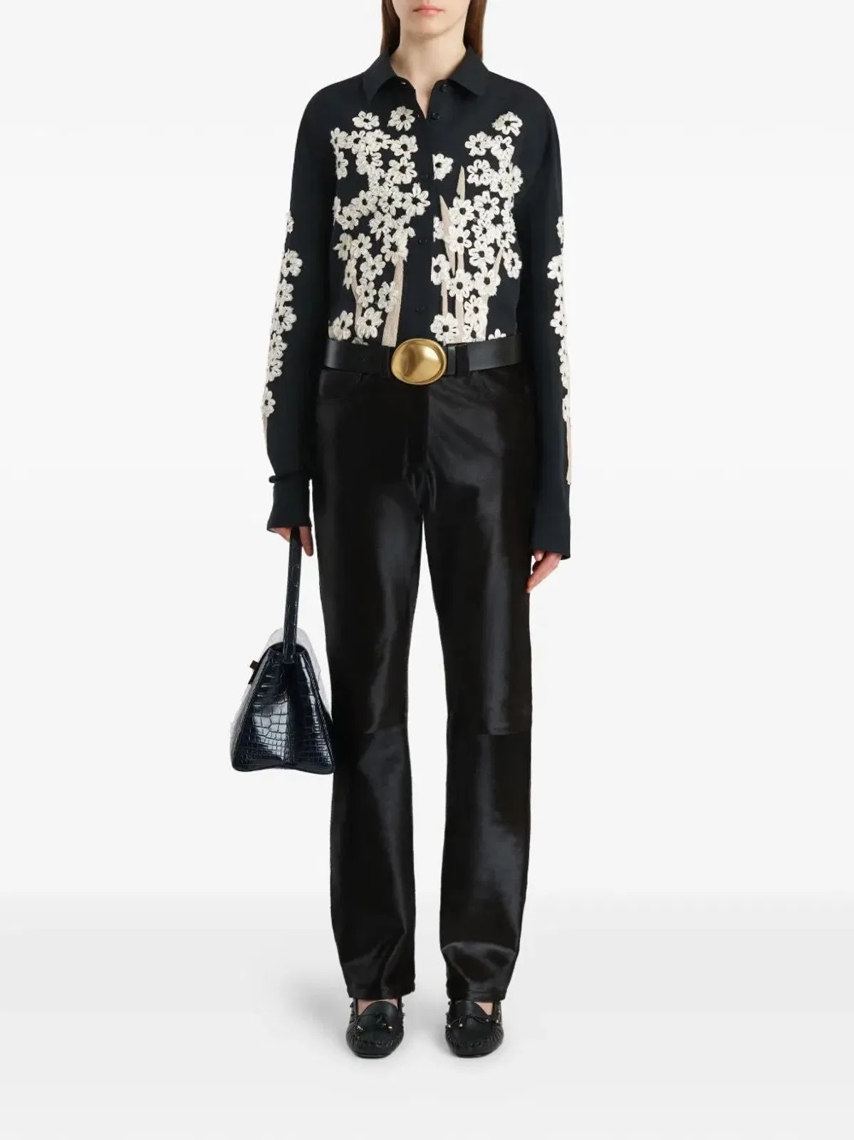 Khaite Argo Flowers Black Shirt