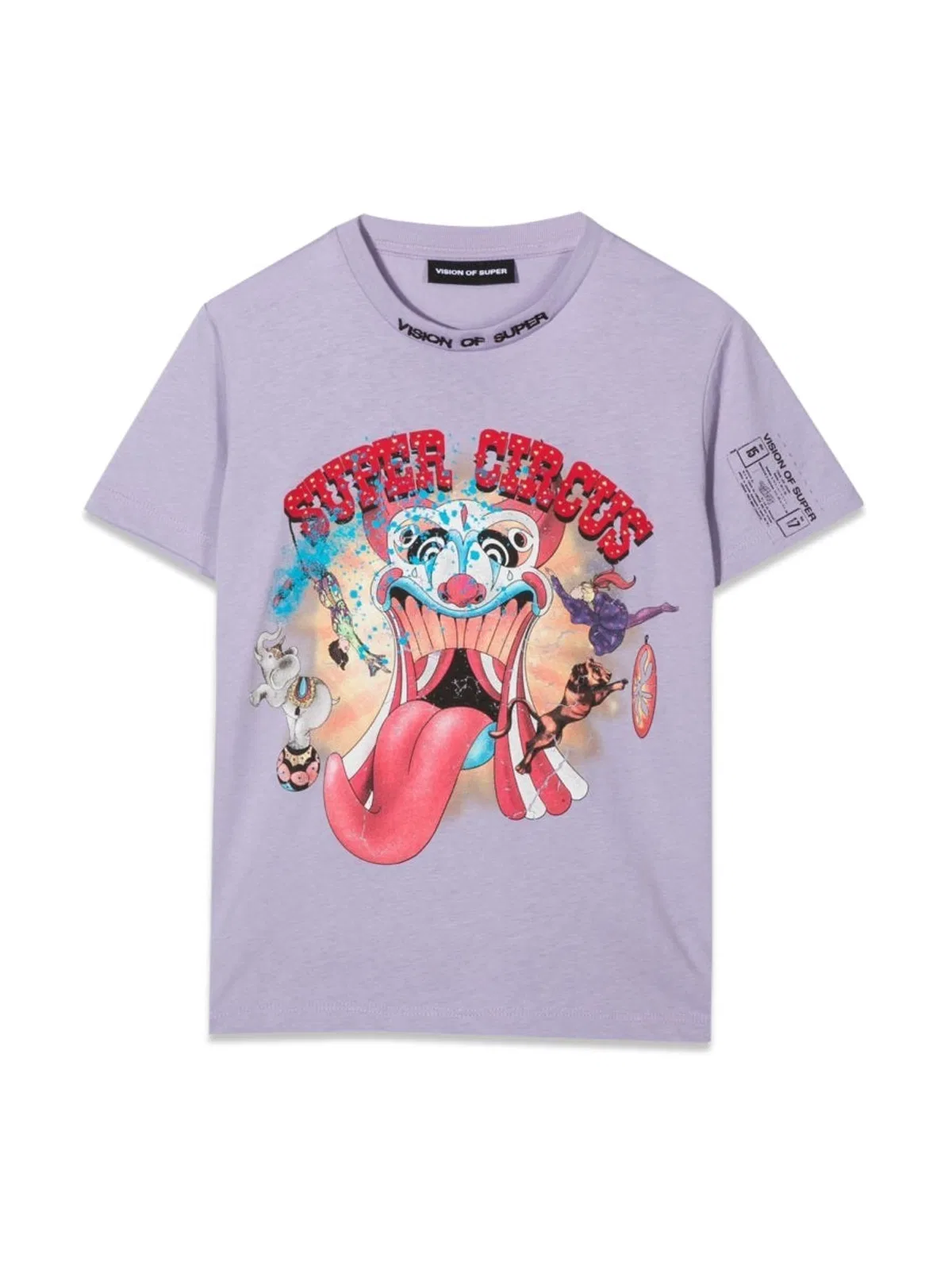 Vision Of Super Lilac Kids T-Shirt With Tongue Print