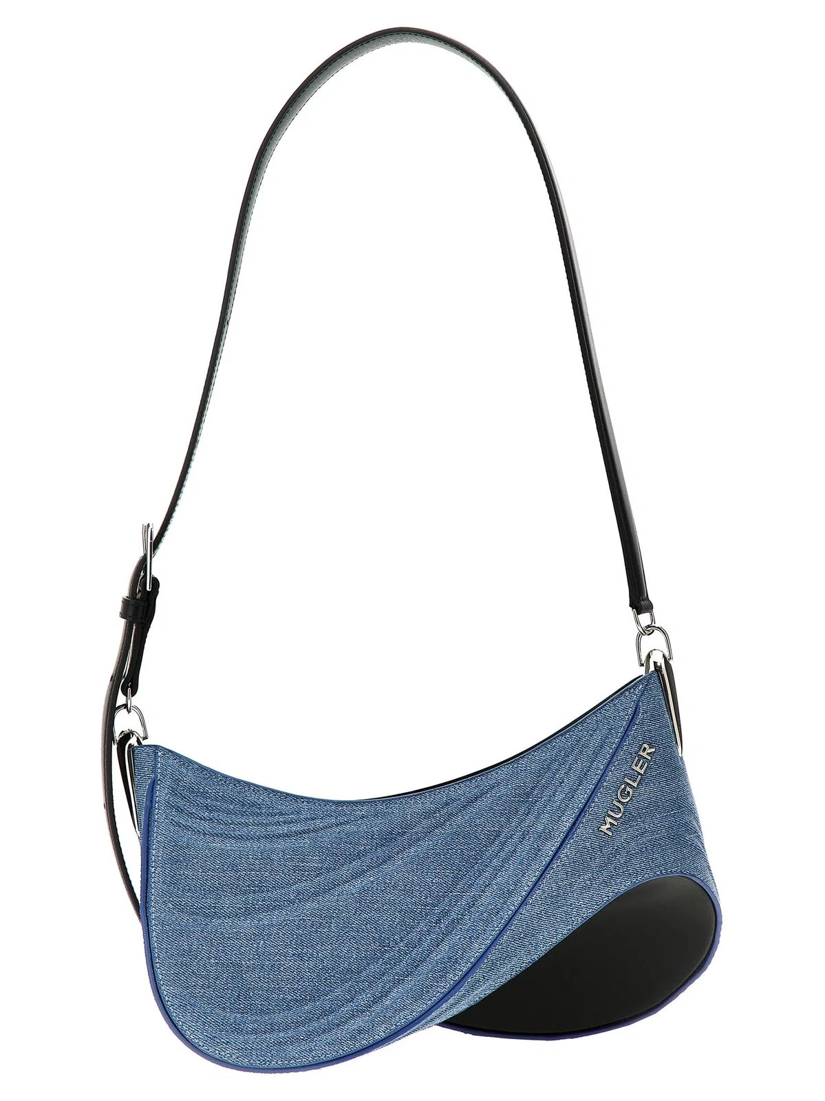 Mugler 'Medium Denim Spiral Curve 01' Shoulder 