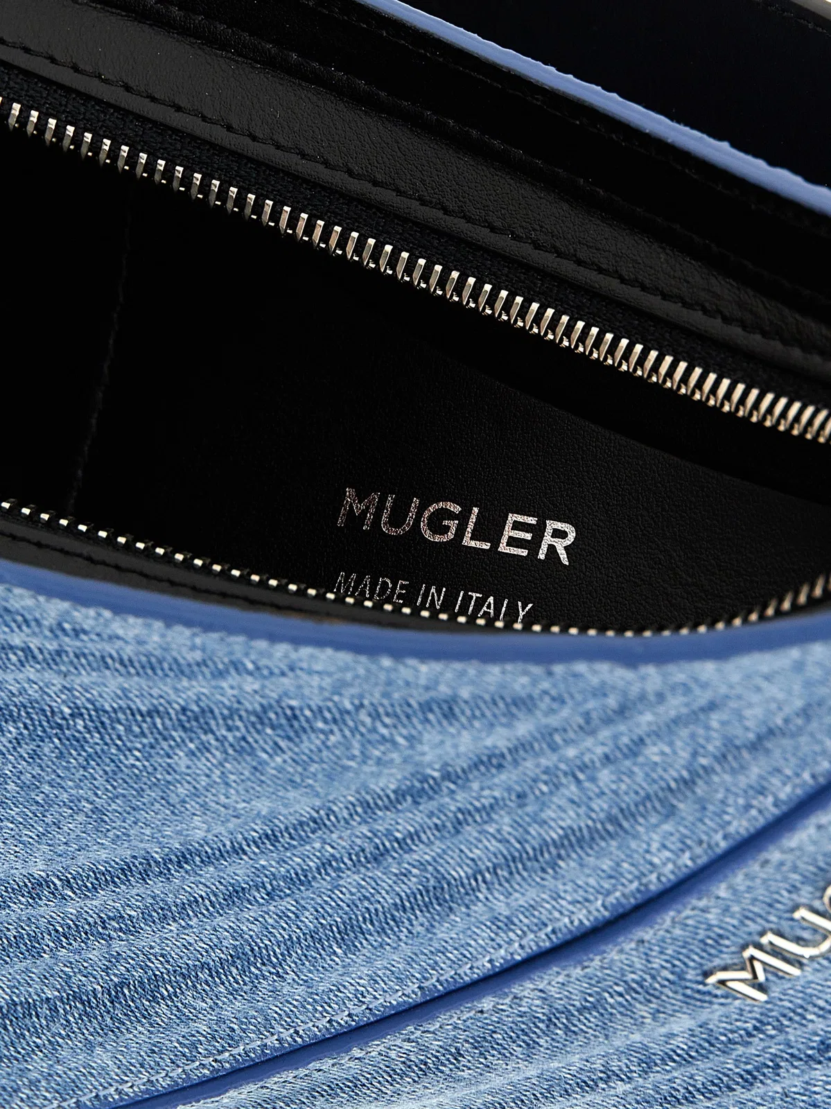 Mugler 'Medium Denim Spiral Curve 01' Shoulder 