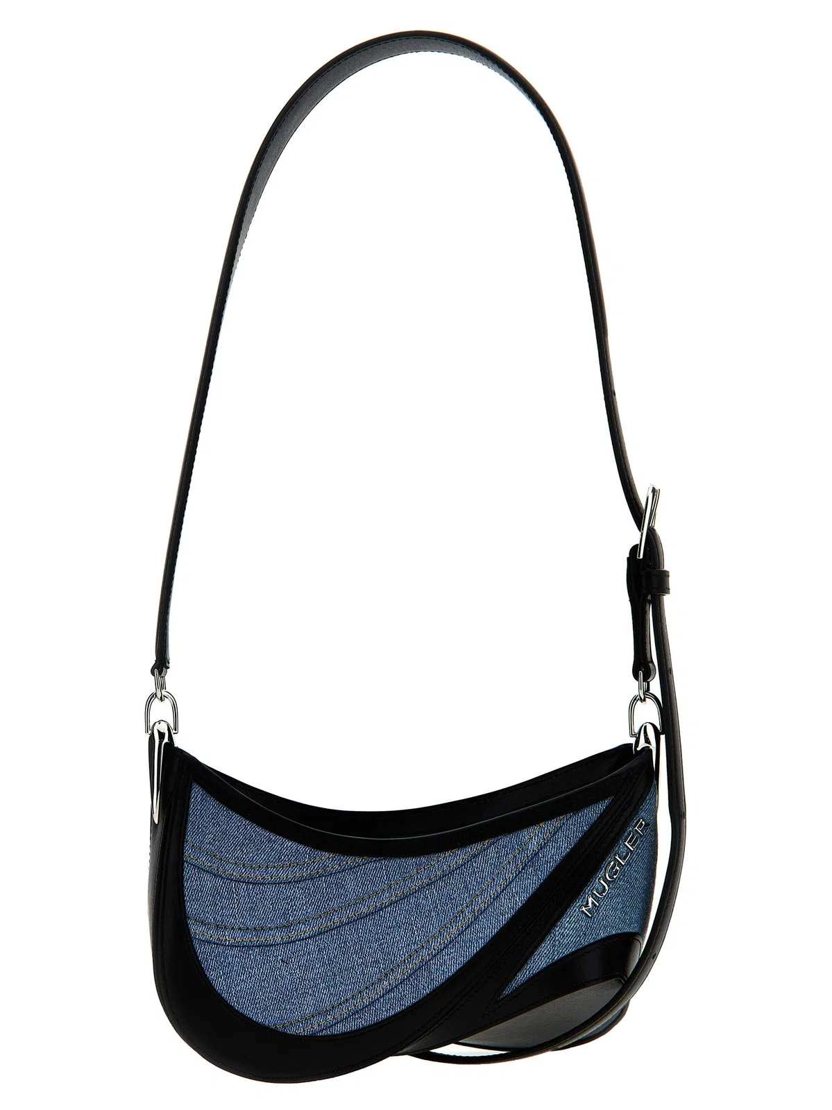 Mugler 'Small Denim Spiral Curve 01' Shoulder B