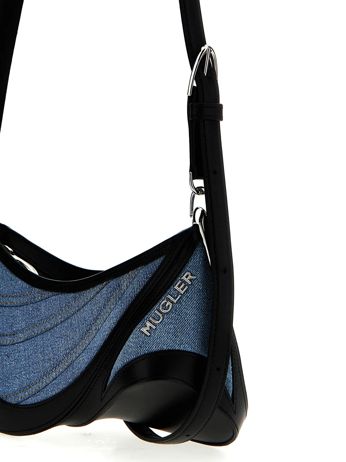 Mugler 'Small Denim Spiral Curve 01' Shoulder B