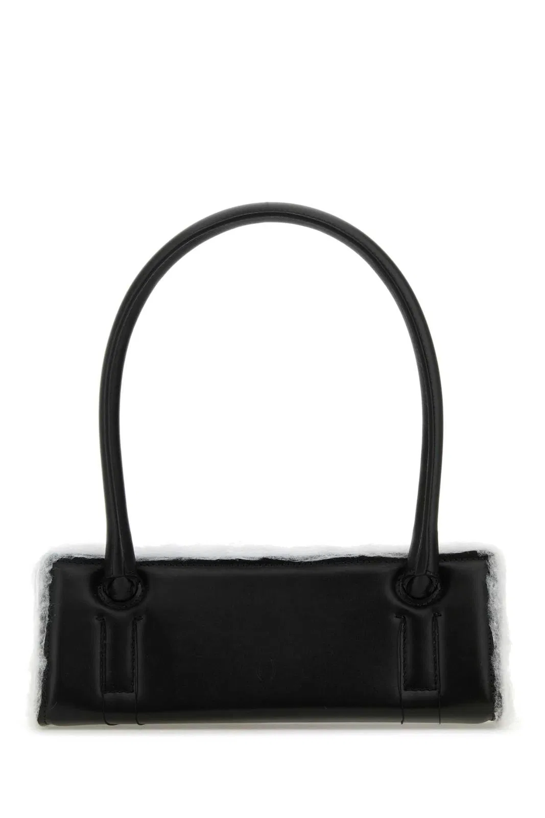 Dentro Black Leather Radar Shoulder Bag