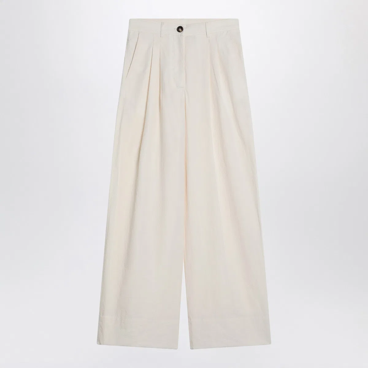 Mkdt studio Wide Écru Trousers In Cotton