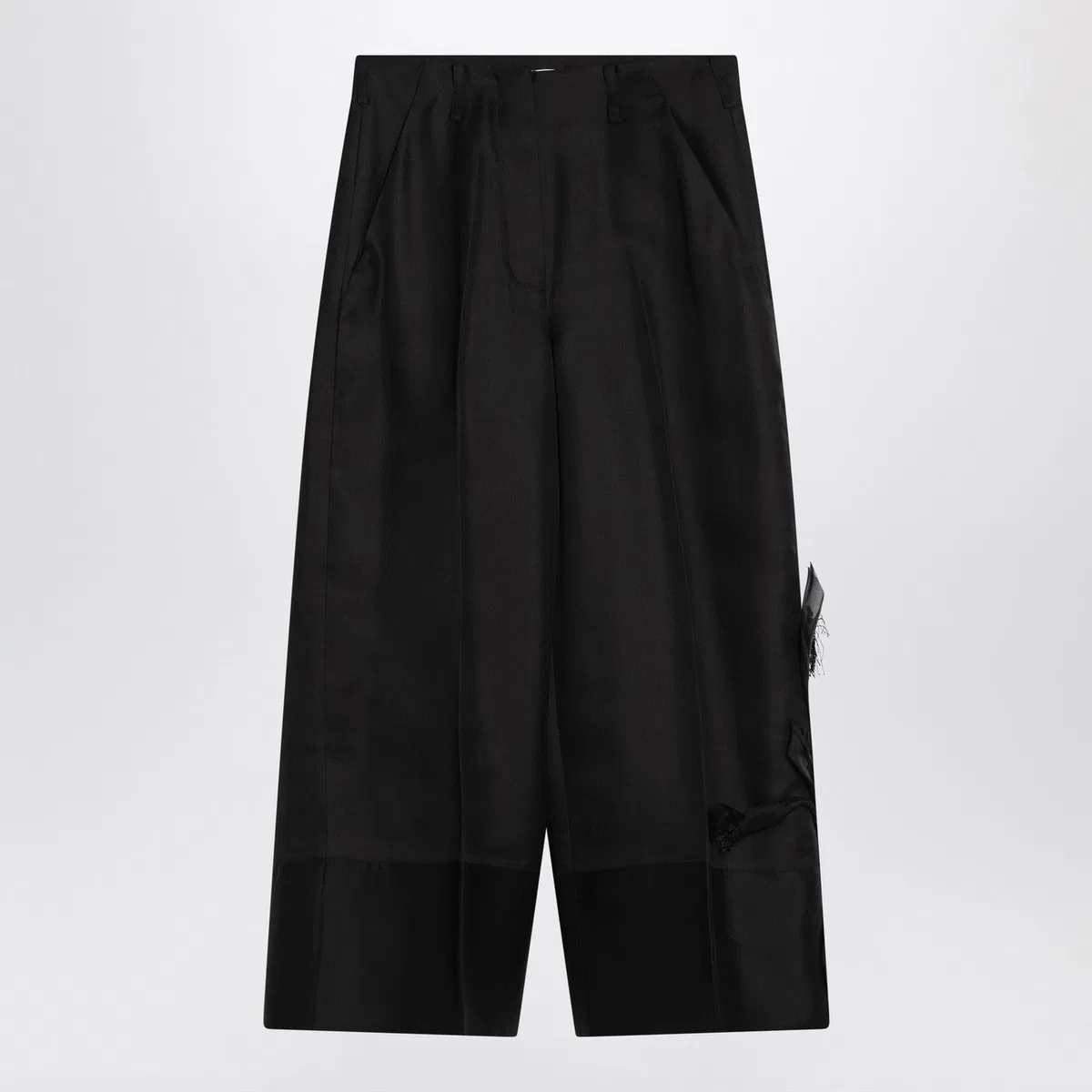 Mkdt studio Atelier Pasa Black Trousers In Silk And 