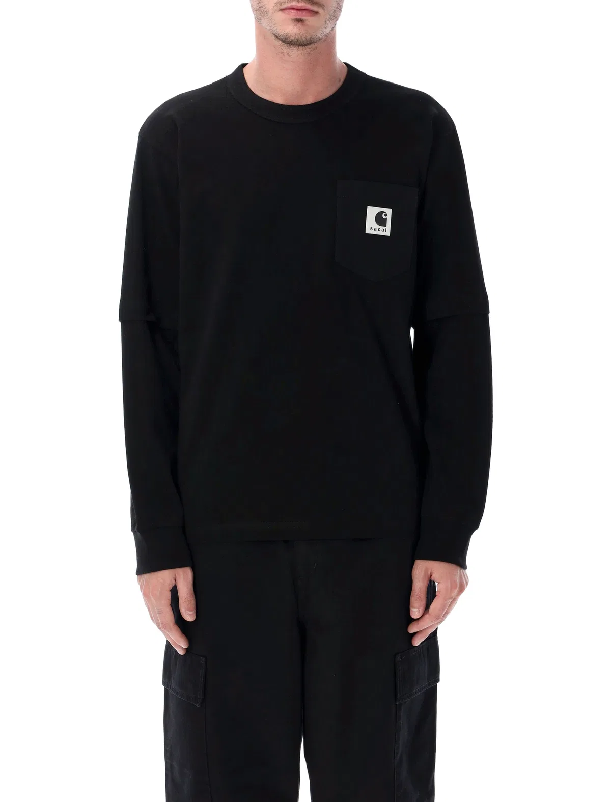 Sacai x Carhartt Wip Cotton Jersey Long-Sleeve T-Shirt
