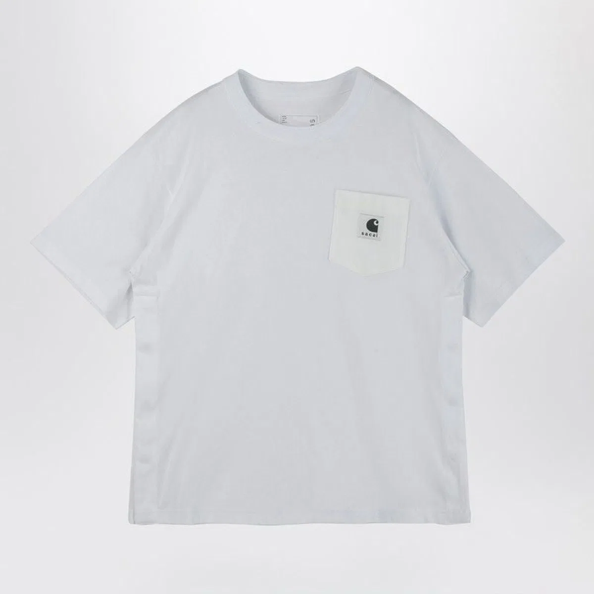 Sacai x Carhartt Wip White Cotton Tshirt With Logo Patch