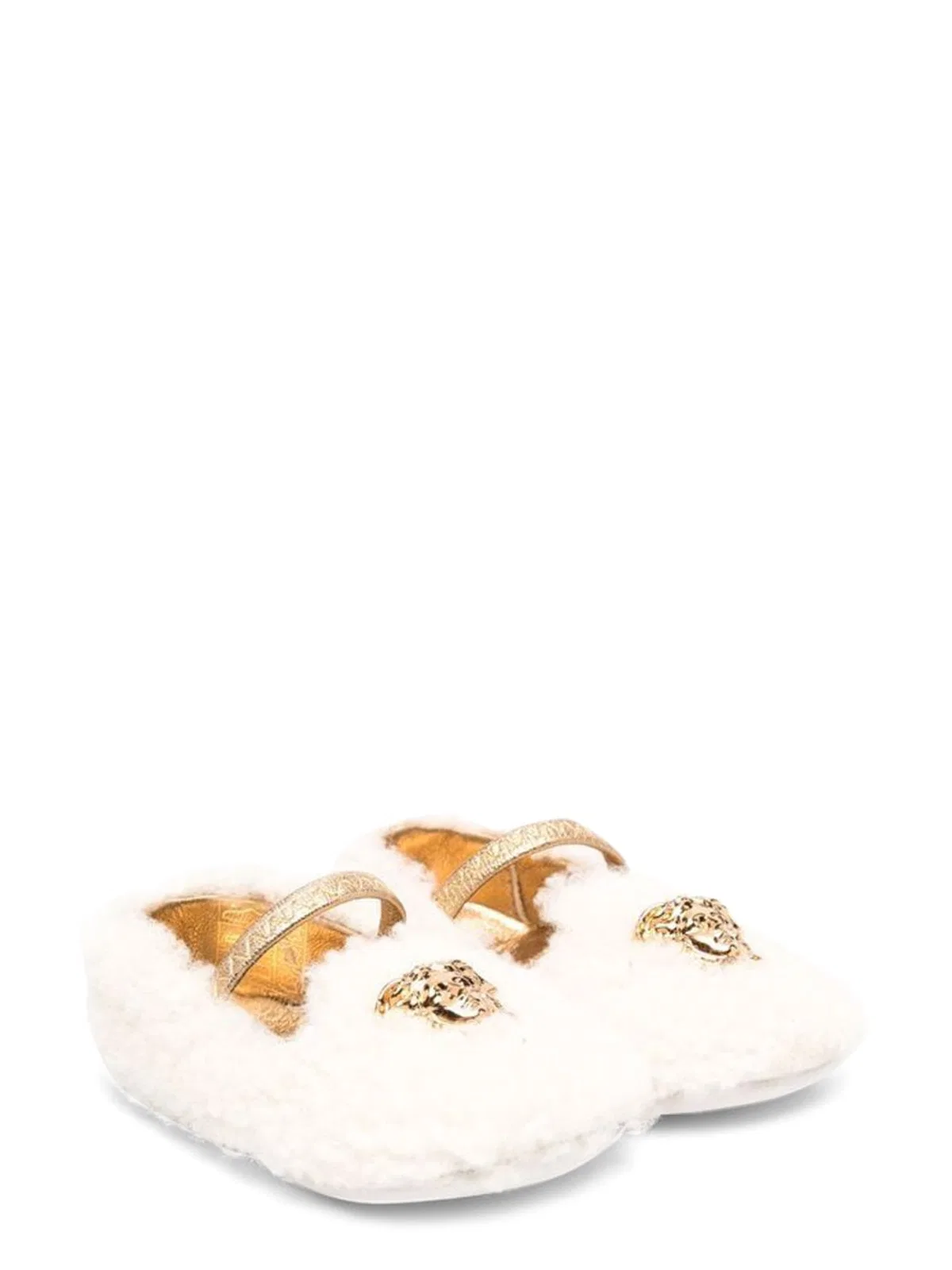 Versace Ballerine Medusa In Shearling