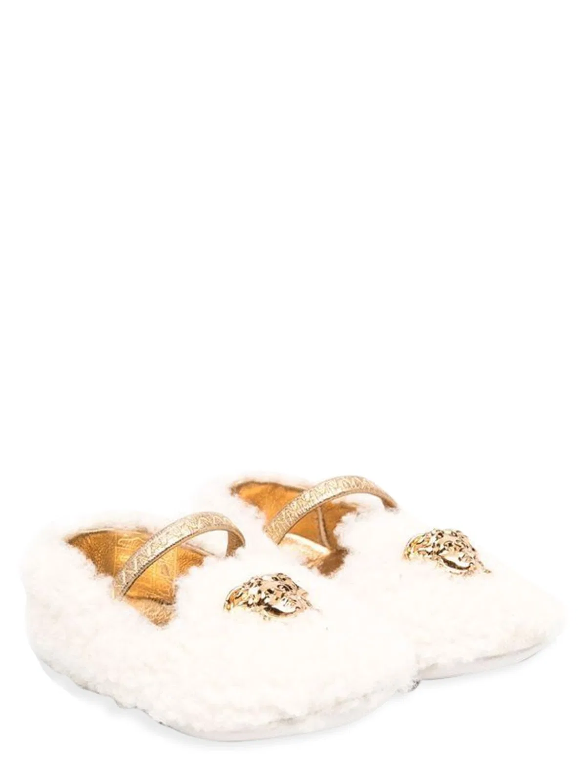 Versace Ballerine Medusa In Shearling