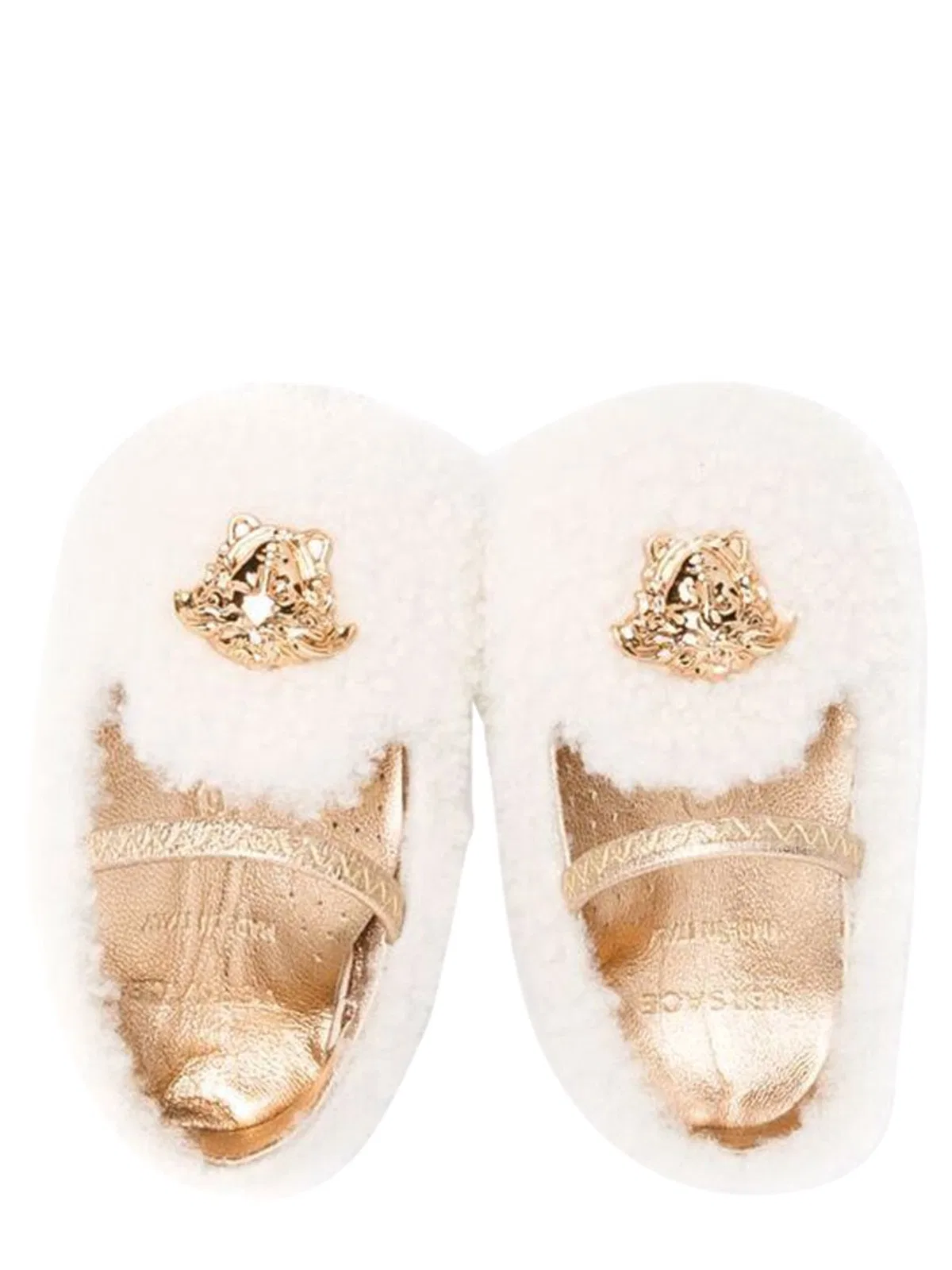 Versace Ballerine Medusa In Shearling