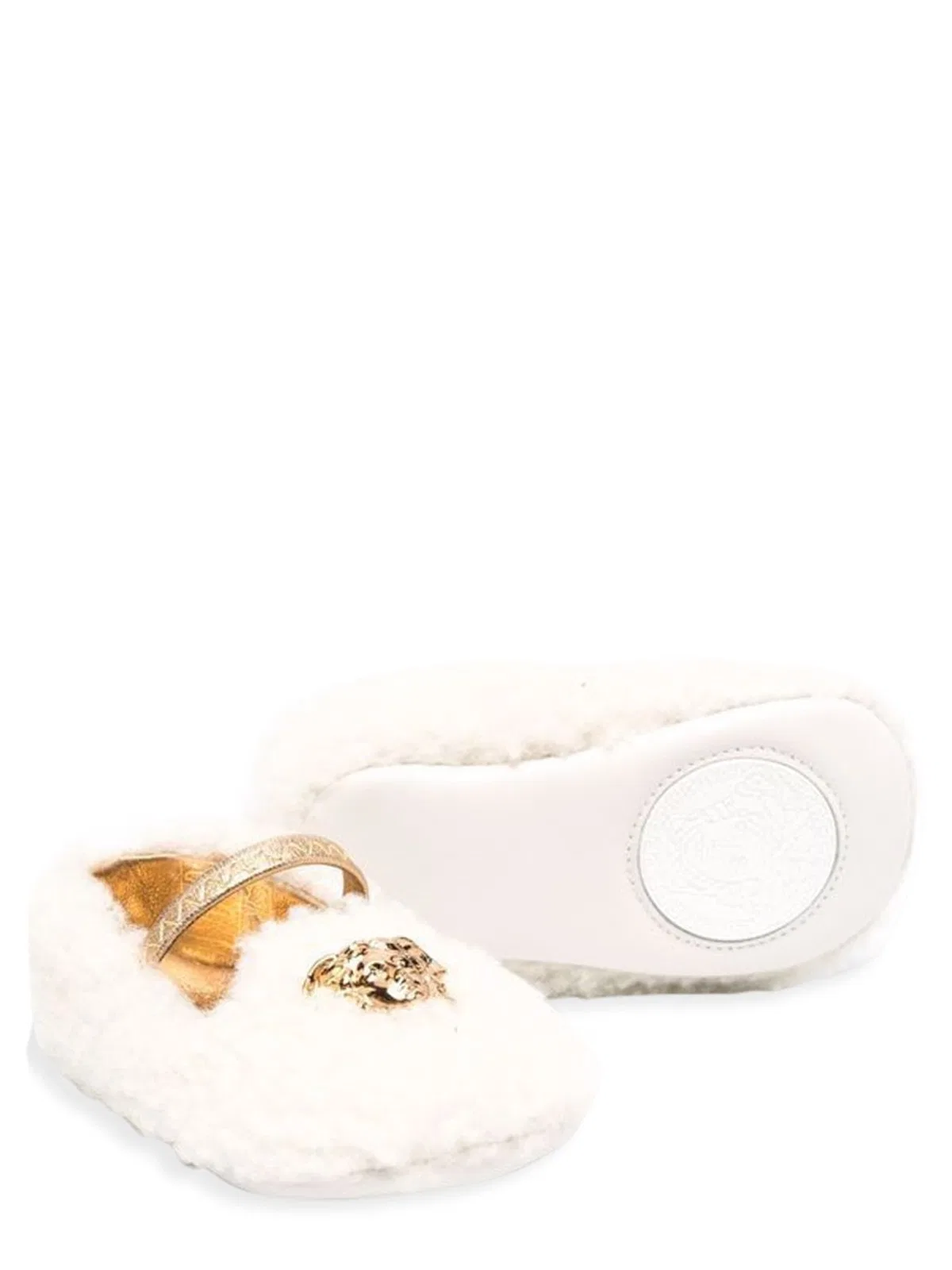 Versace Ballerine Medusa In Shearling