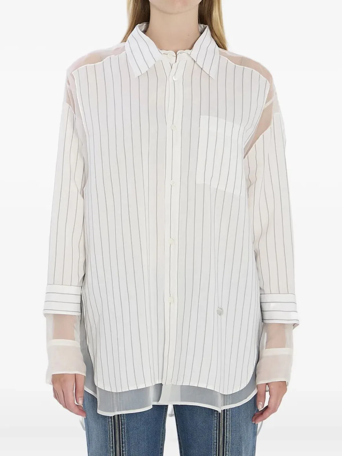 Jean Paul Gaultier Pinstripe Petit Grand Shirt
