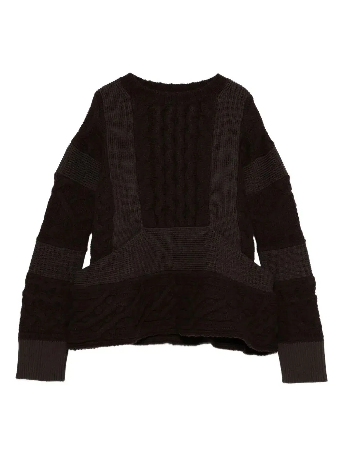 Sacai Wool Knit Round Neck Pullover