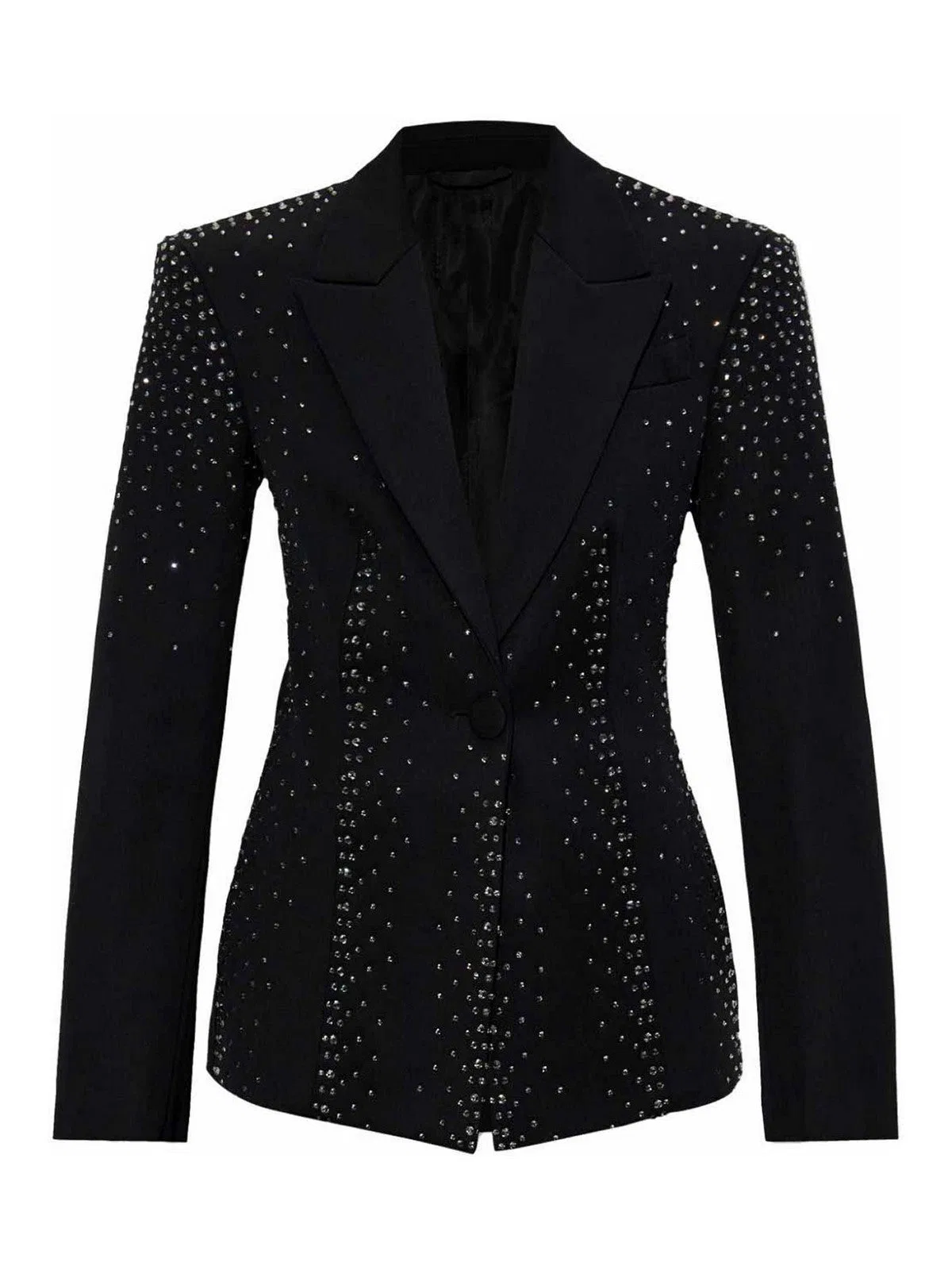 The Attico Black Wool Virgin Wool Blazer