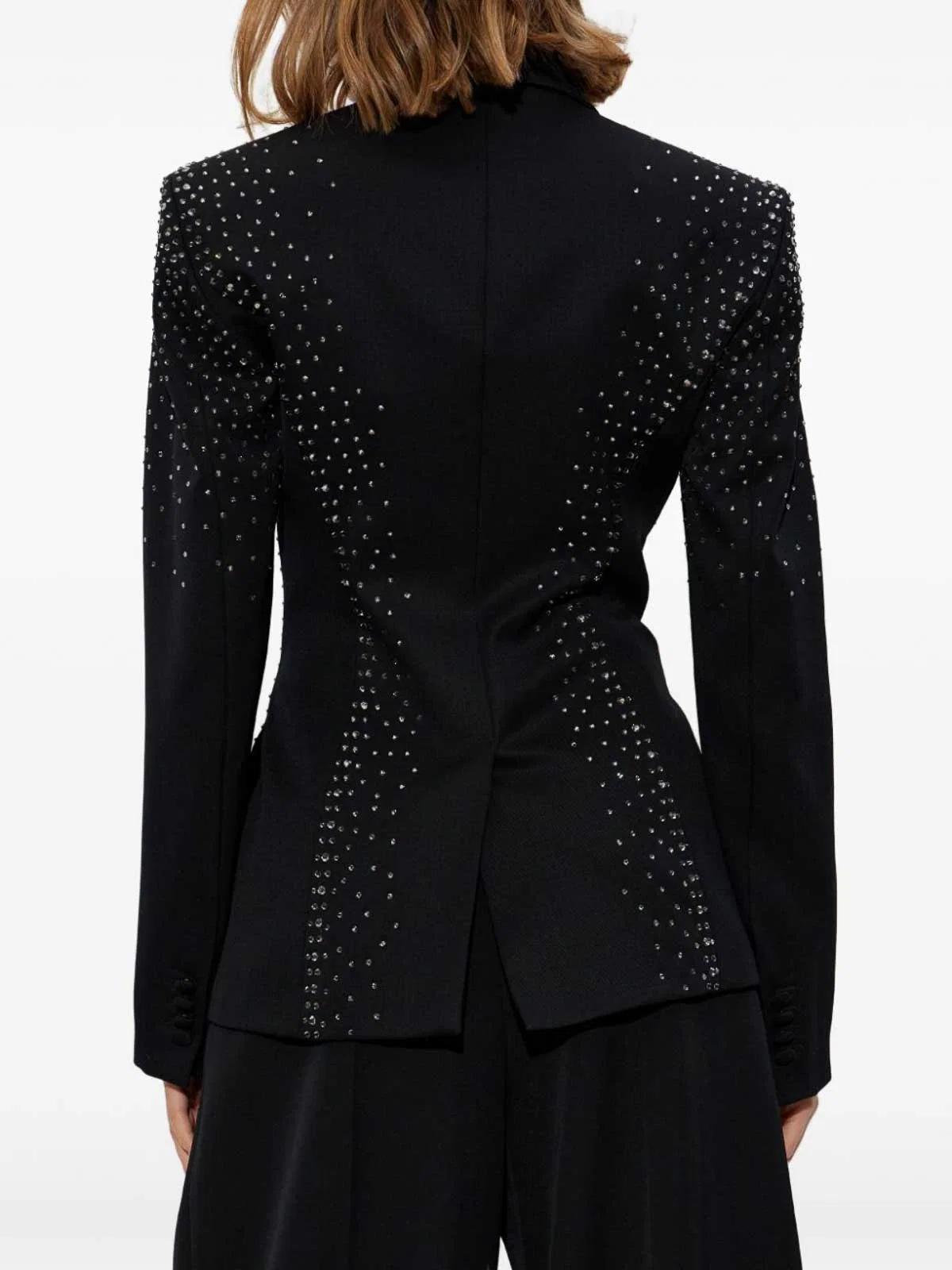 The Attico Black Wool Virgin Wool Blazer