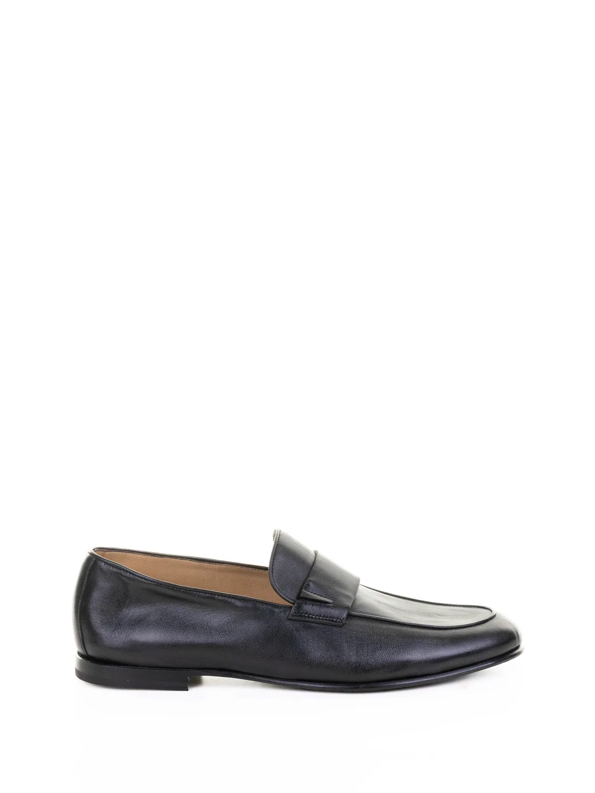 Barret Black Leather Moccasin