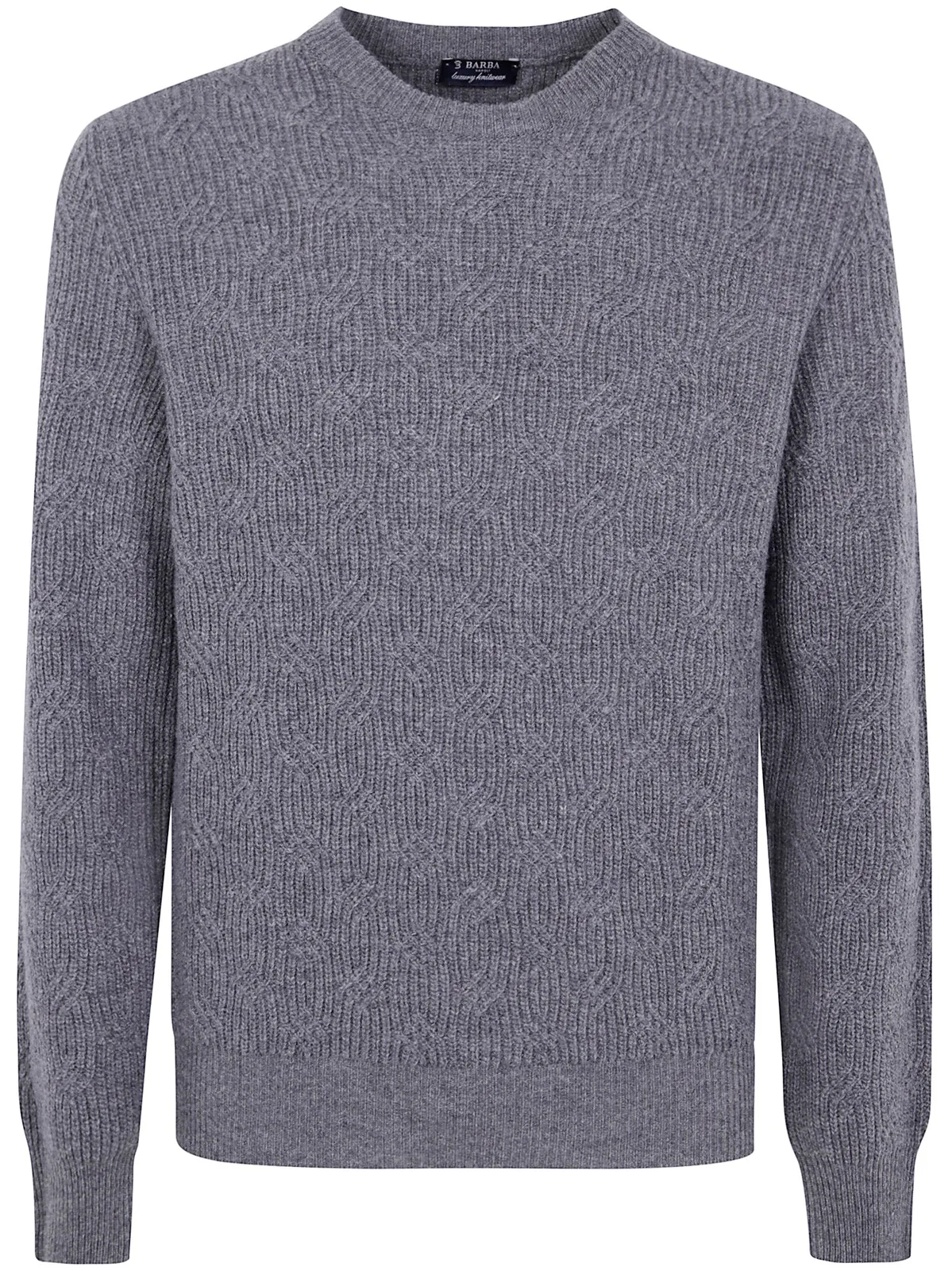 Barba Napoli Round Neck Embroidery Sweater