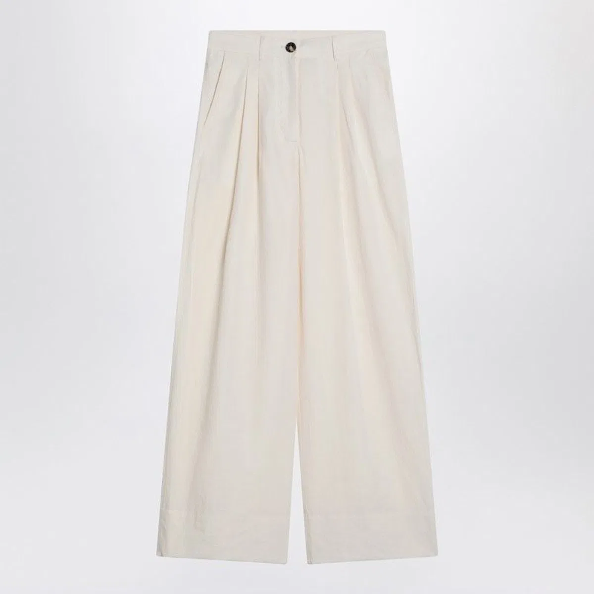 Mkdt studio Wide Écru Trousers In Cotton