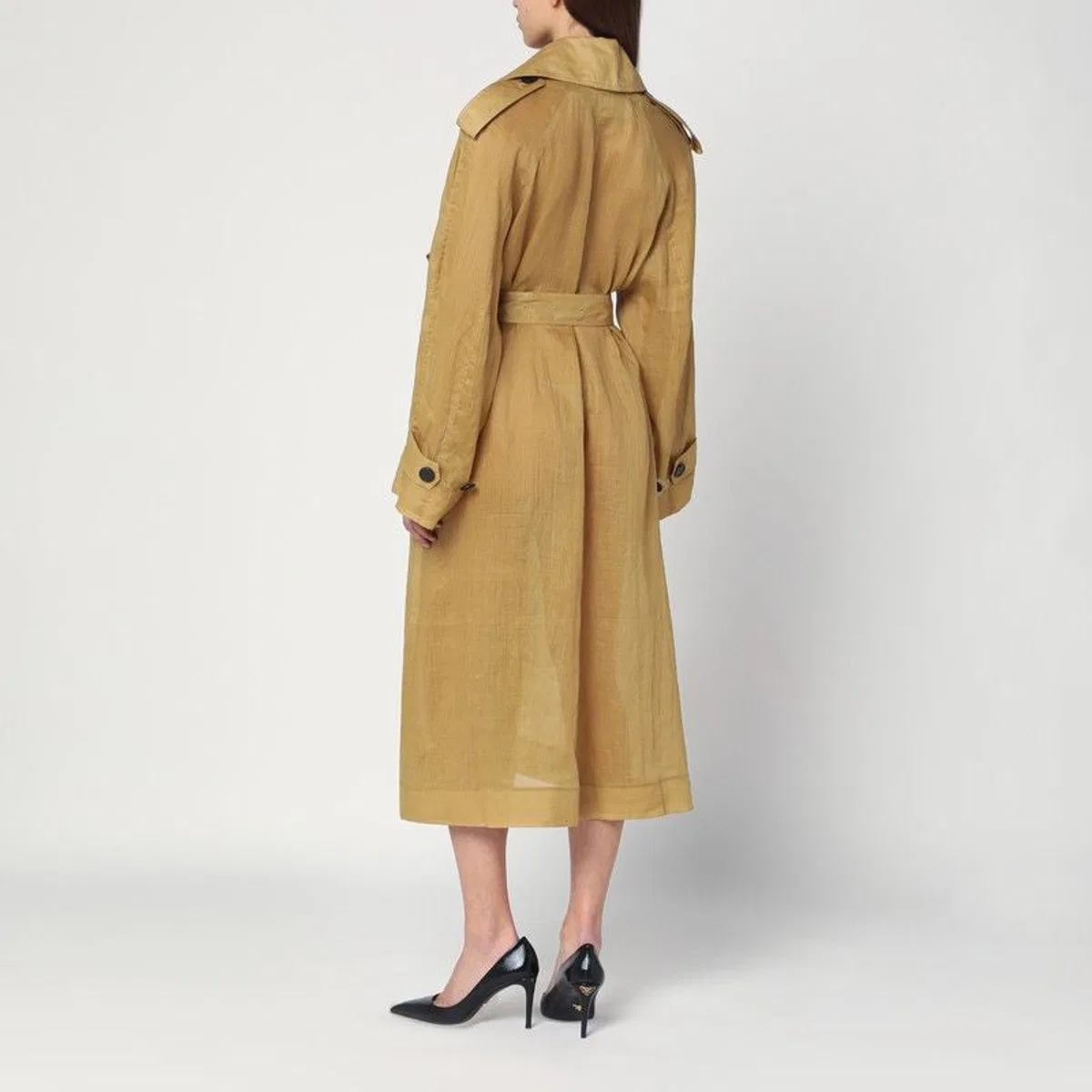 Mkdt studio Double-Breasted Cici Trench Coat In Rami