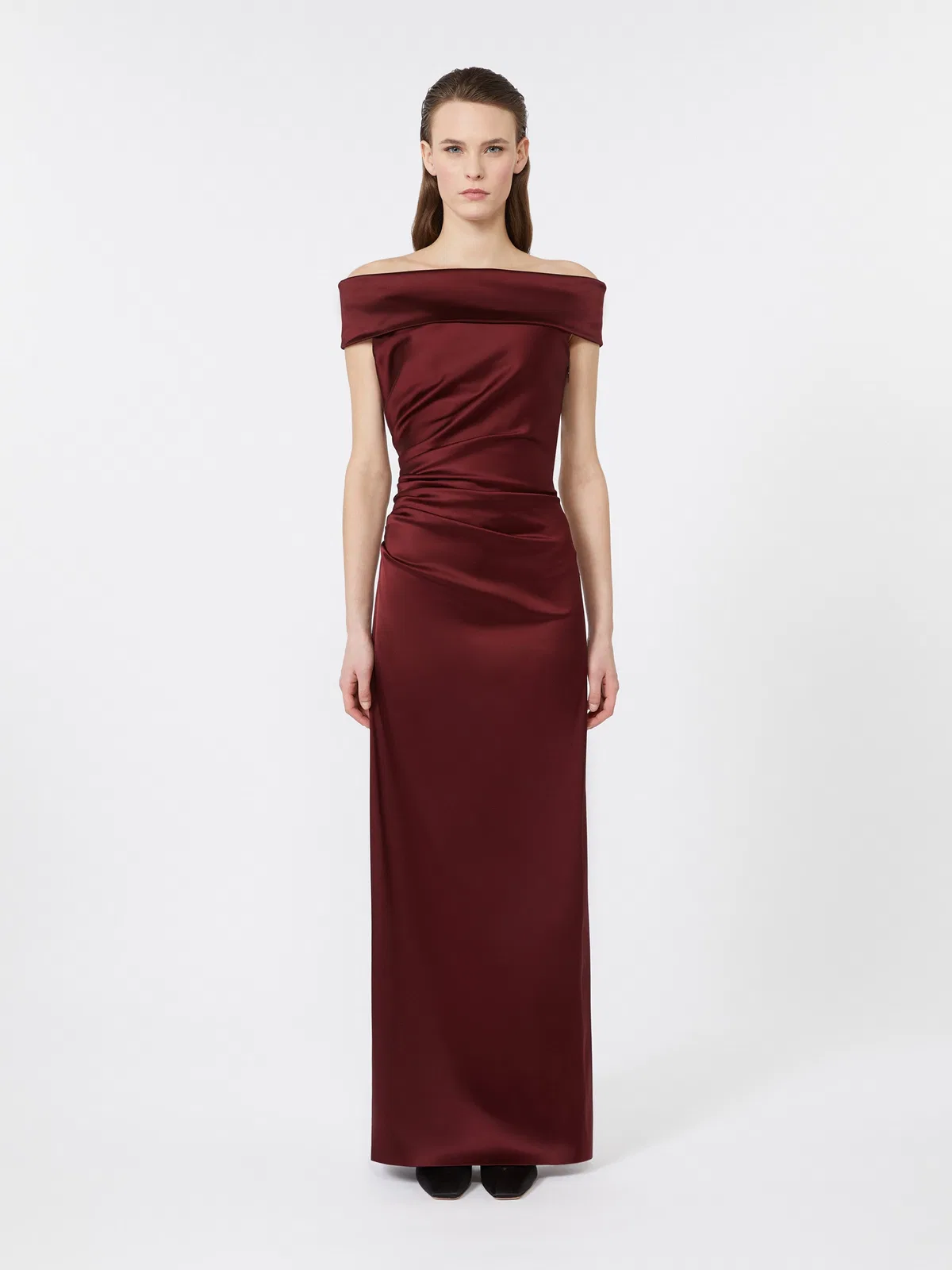 Max mara pianoforte "Opaco" Boat Neck Long Dress