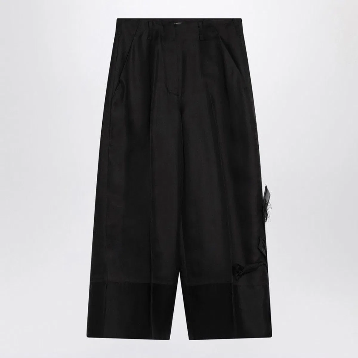 Mkdt studio Atelier Pasa Black Trousers In Silk And 