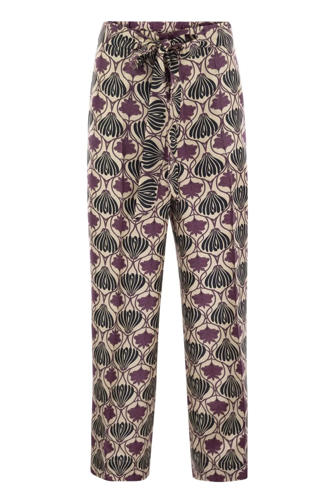 'S Max Mara S Max Mara Timec - Printed Silk Fluid Tr