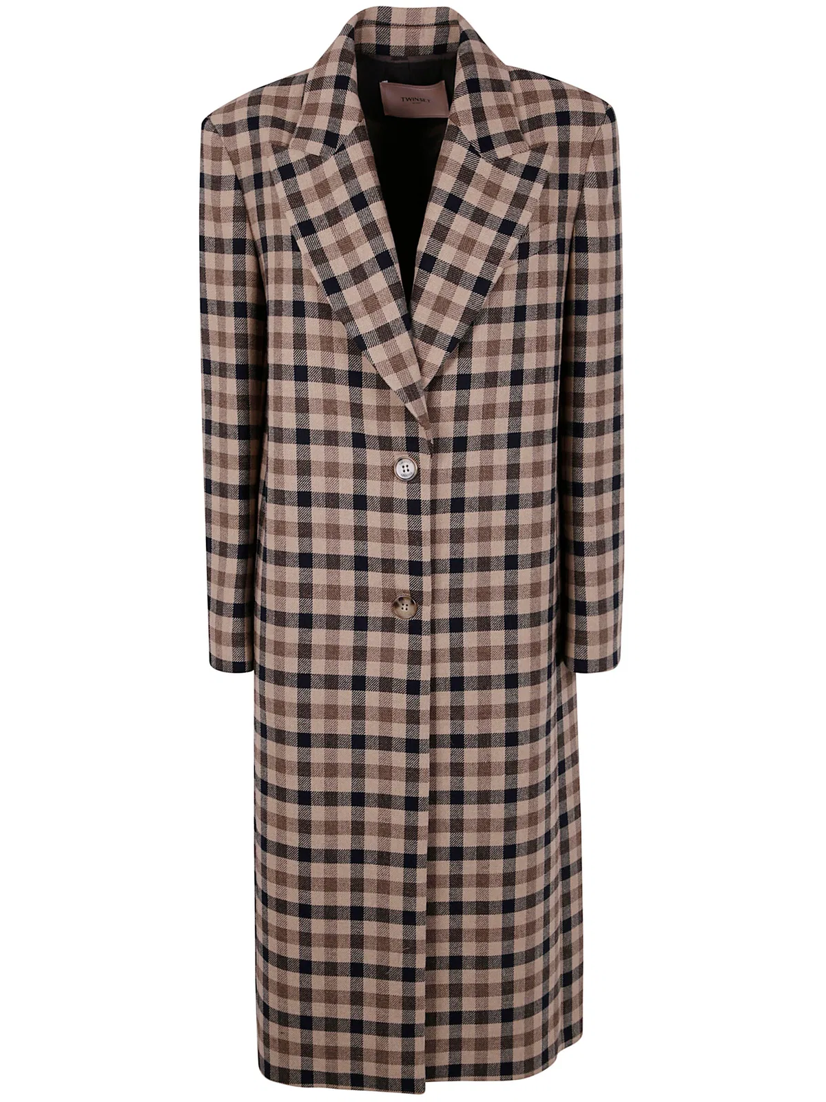 Twin-Set Classic Check Coat