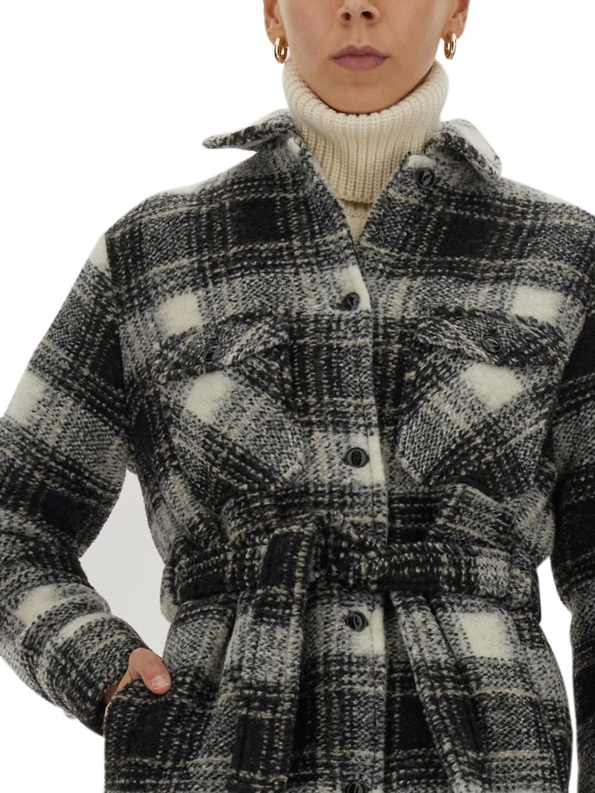 Woolrich Check Print Coat