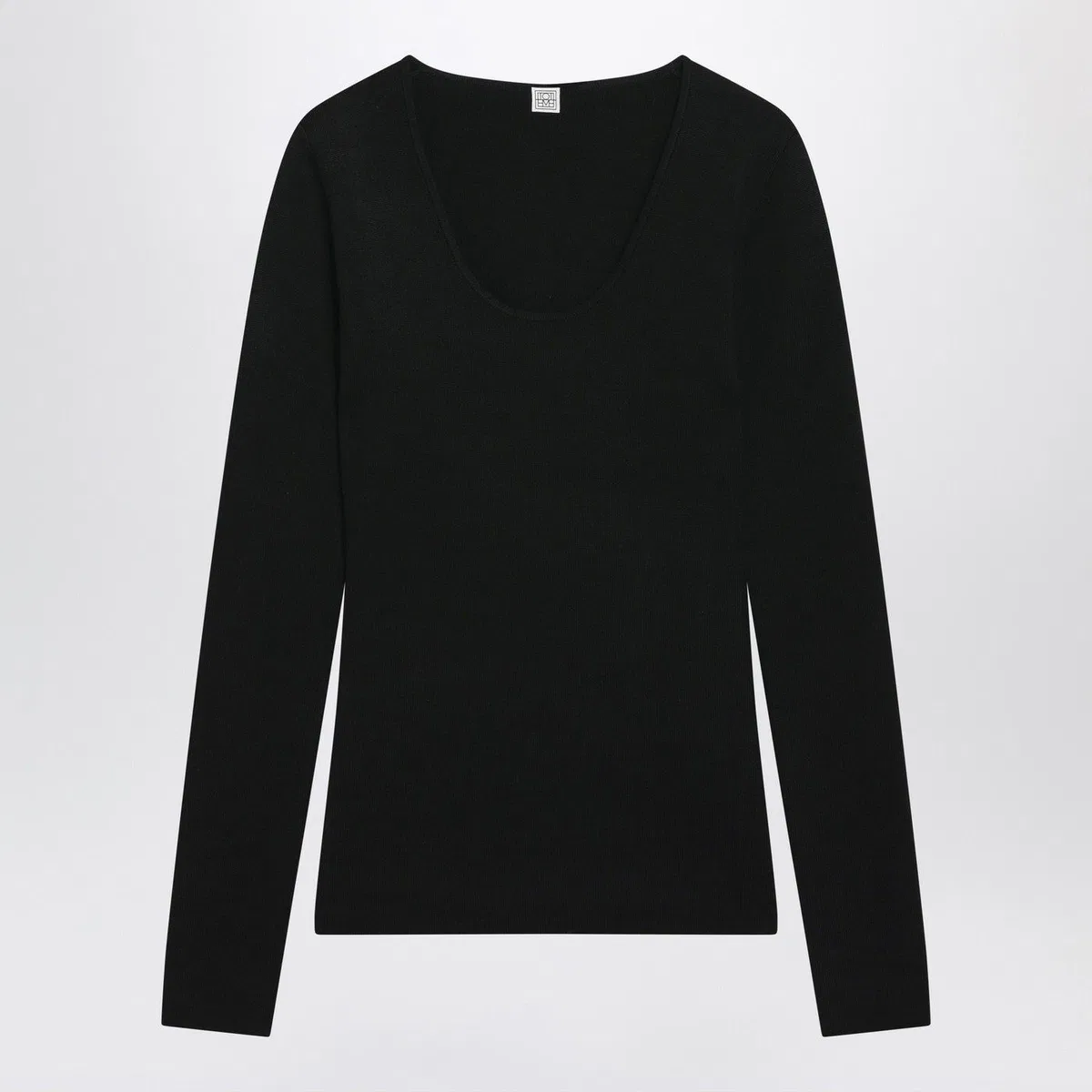 Toteme Black Woolblend Knit Top