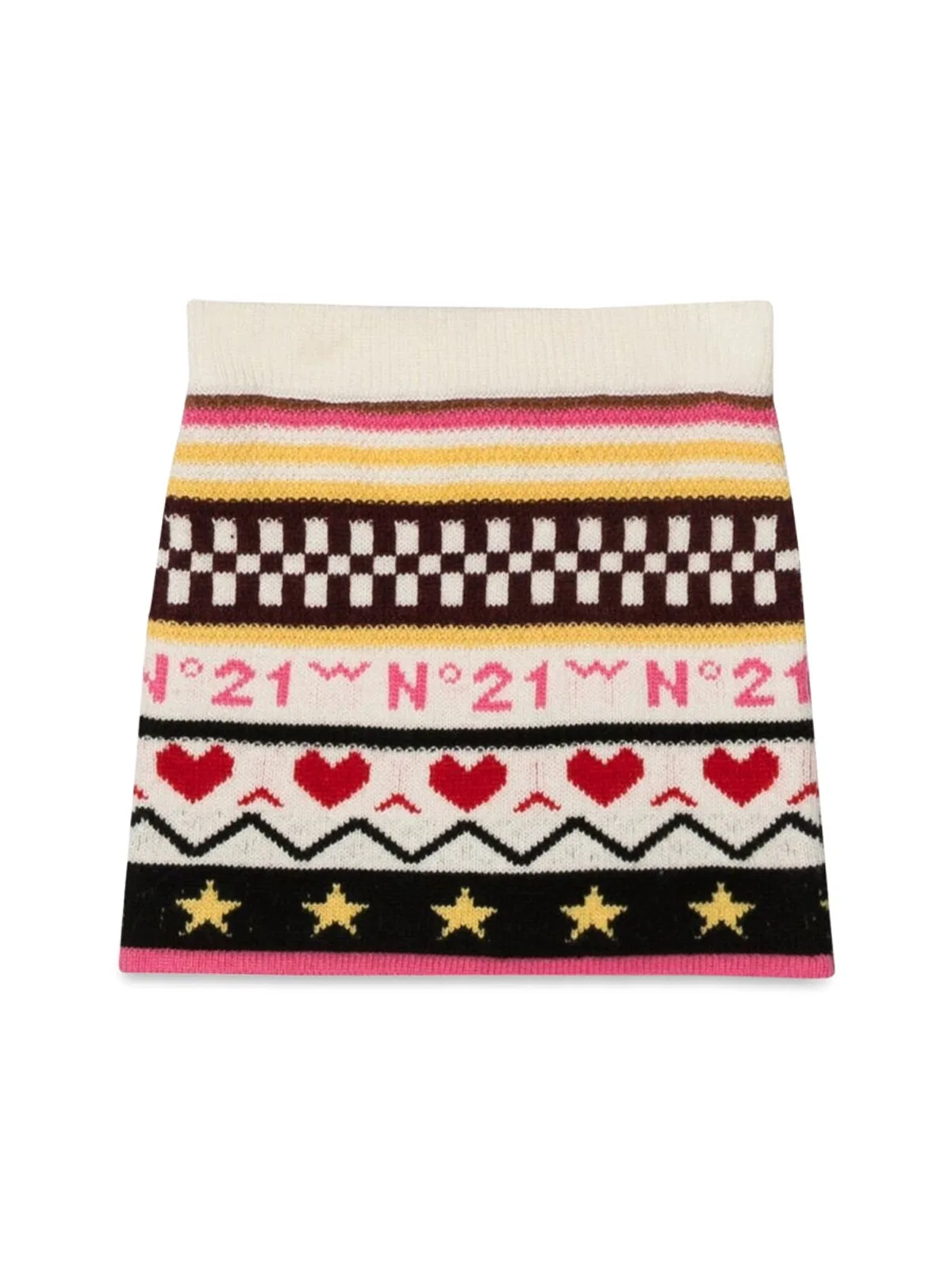 N°21 Allover Jacquard Knit Skirt
