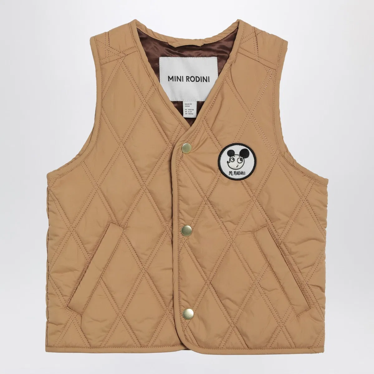 Mini rodini Beige Ritzratz Quilted Vest