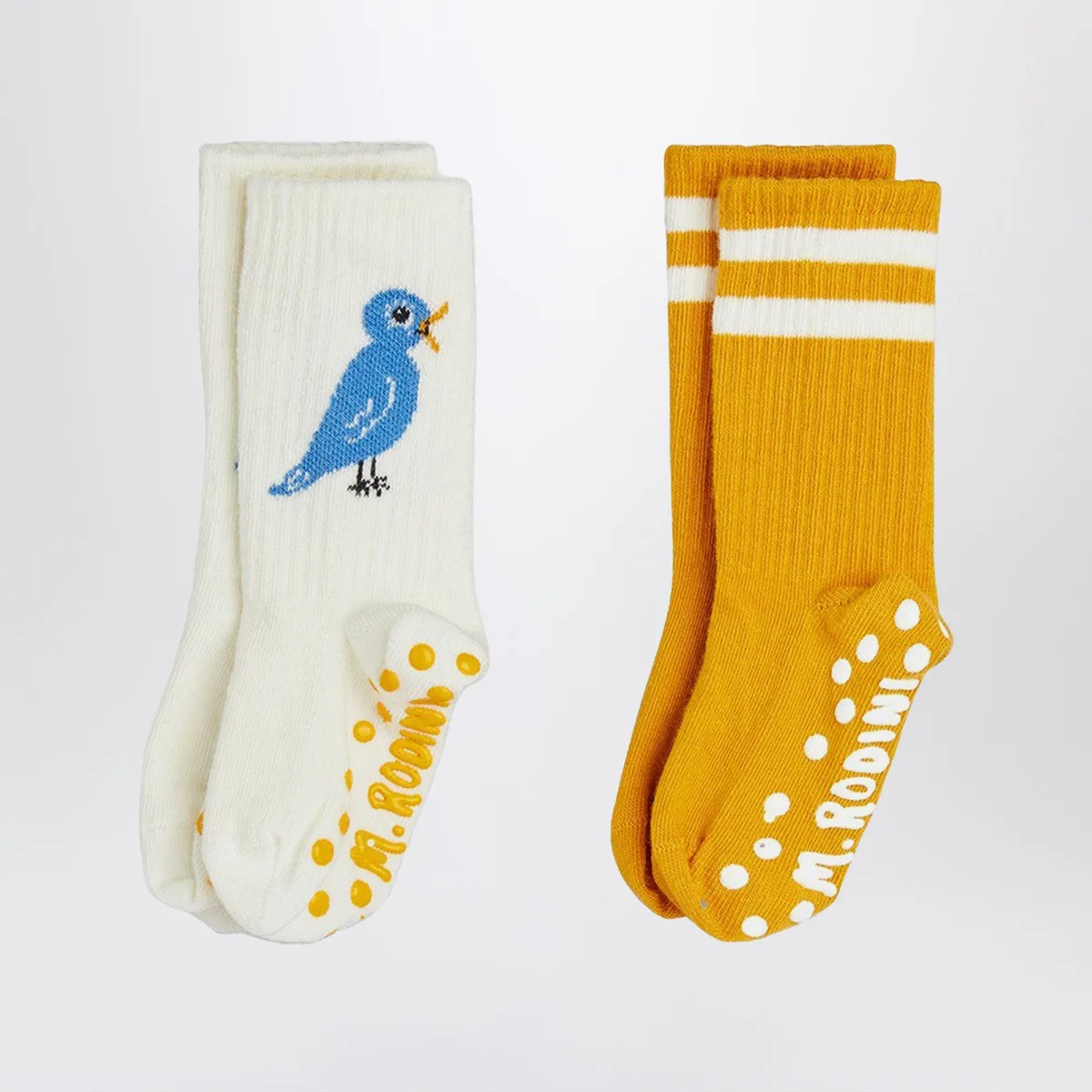 Mini rodini Two Pairs Of Anti-Slip Socks With Bird M
