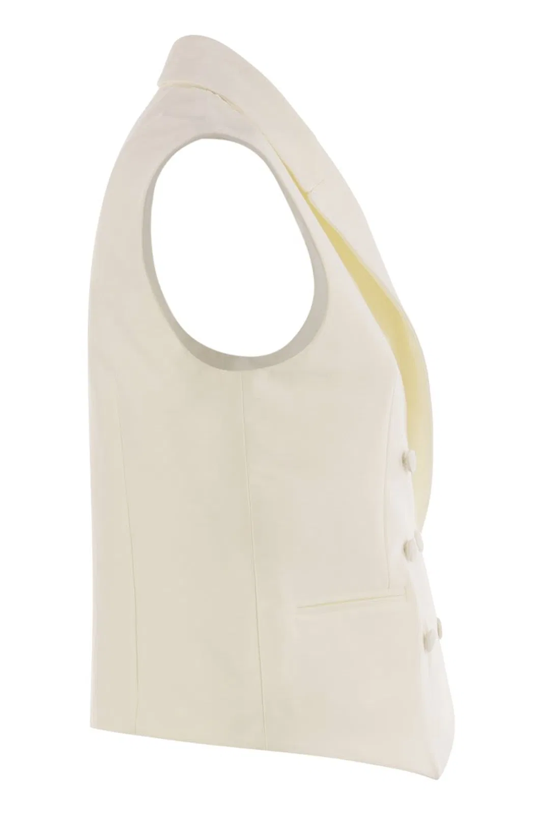 MVP Wardrobe Double-Breasted Cotton And Silk Waistcoa