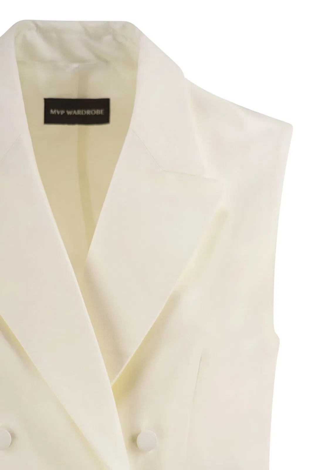 MVP Wardrobe Double-Breasted Cotton And Silk Waistcoa