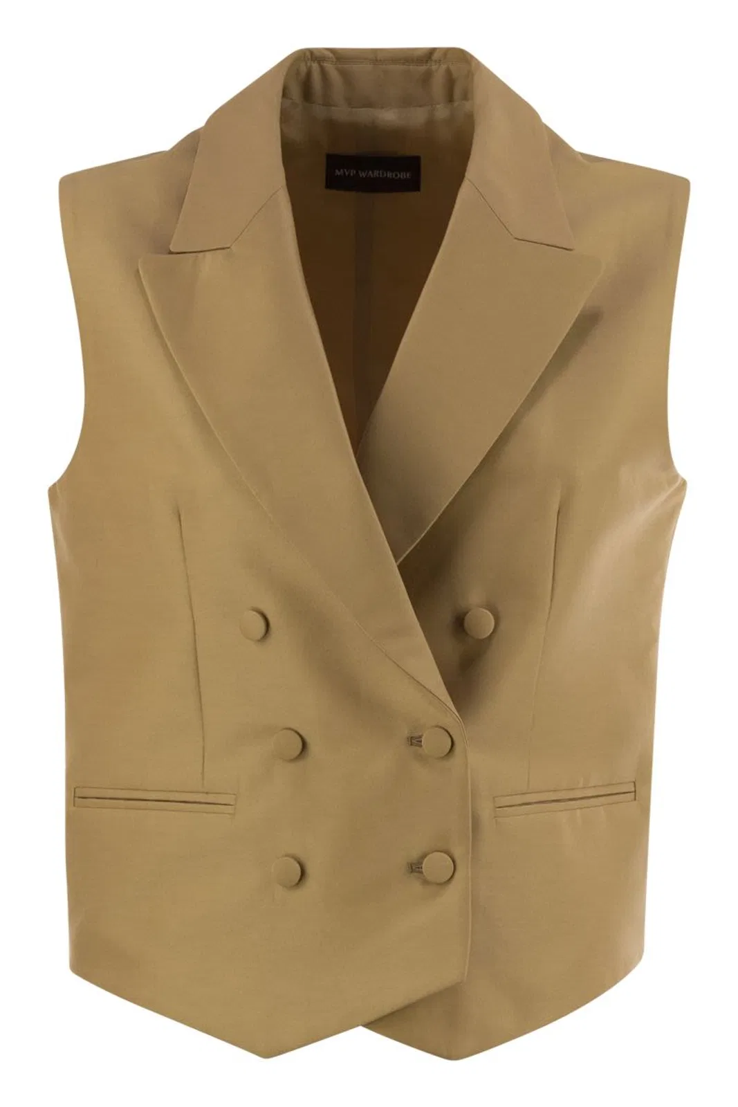 MVP Wardrobe Double-Breasted Cotton And Silk Waistcoa