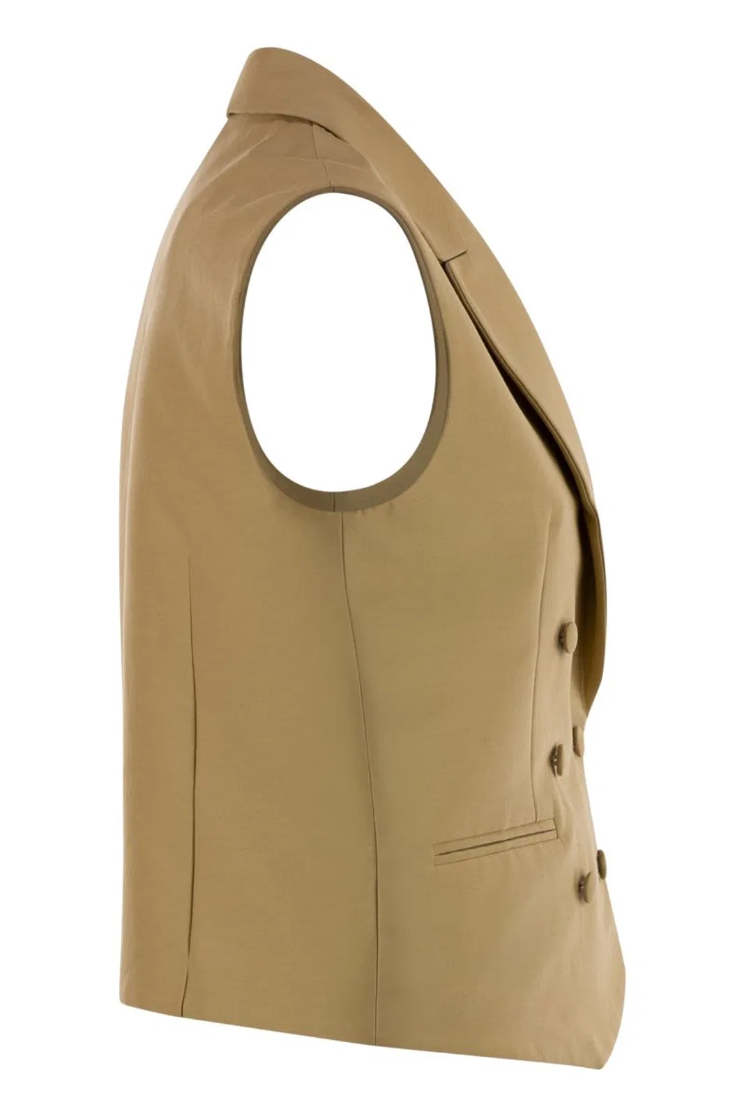 MVP Wardrobe Double-Breasted Cotton And Silk Waistcoa
