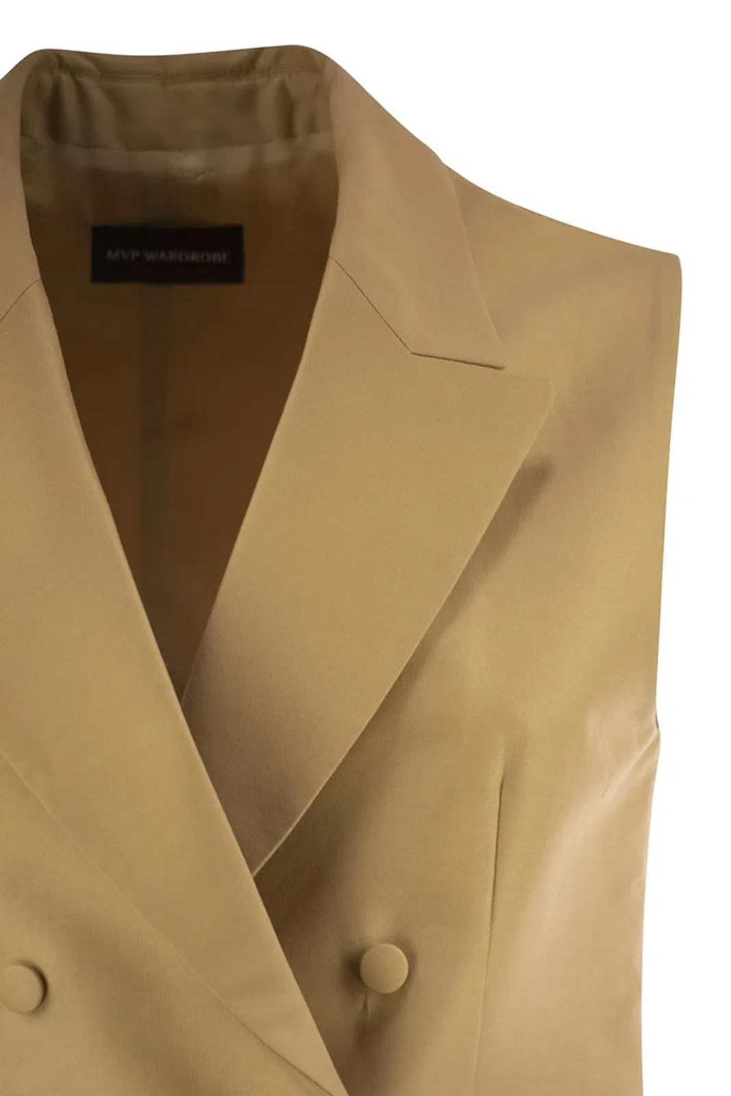 MVP Wardrobe Double-Breasted Cotton And Silk Waistcoa