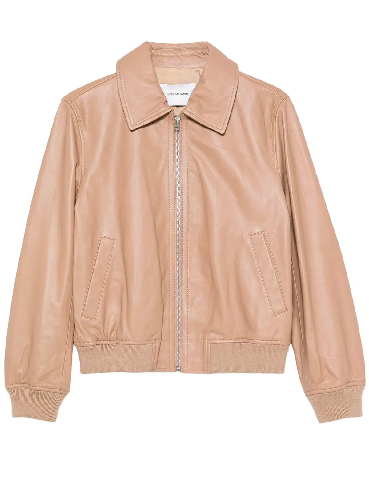Yves Salomon Zip-Up Leather Jacket