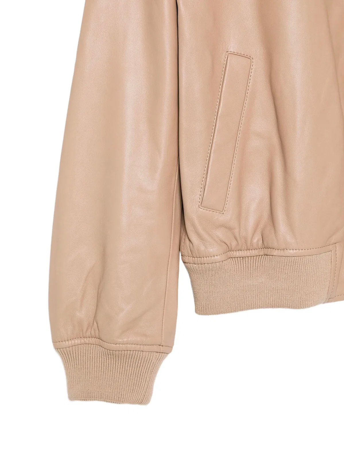 Yves Salomon Zip-Up Leather Jacket