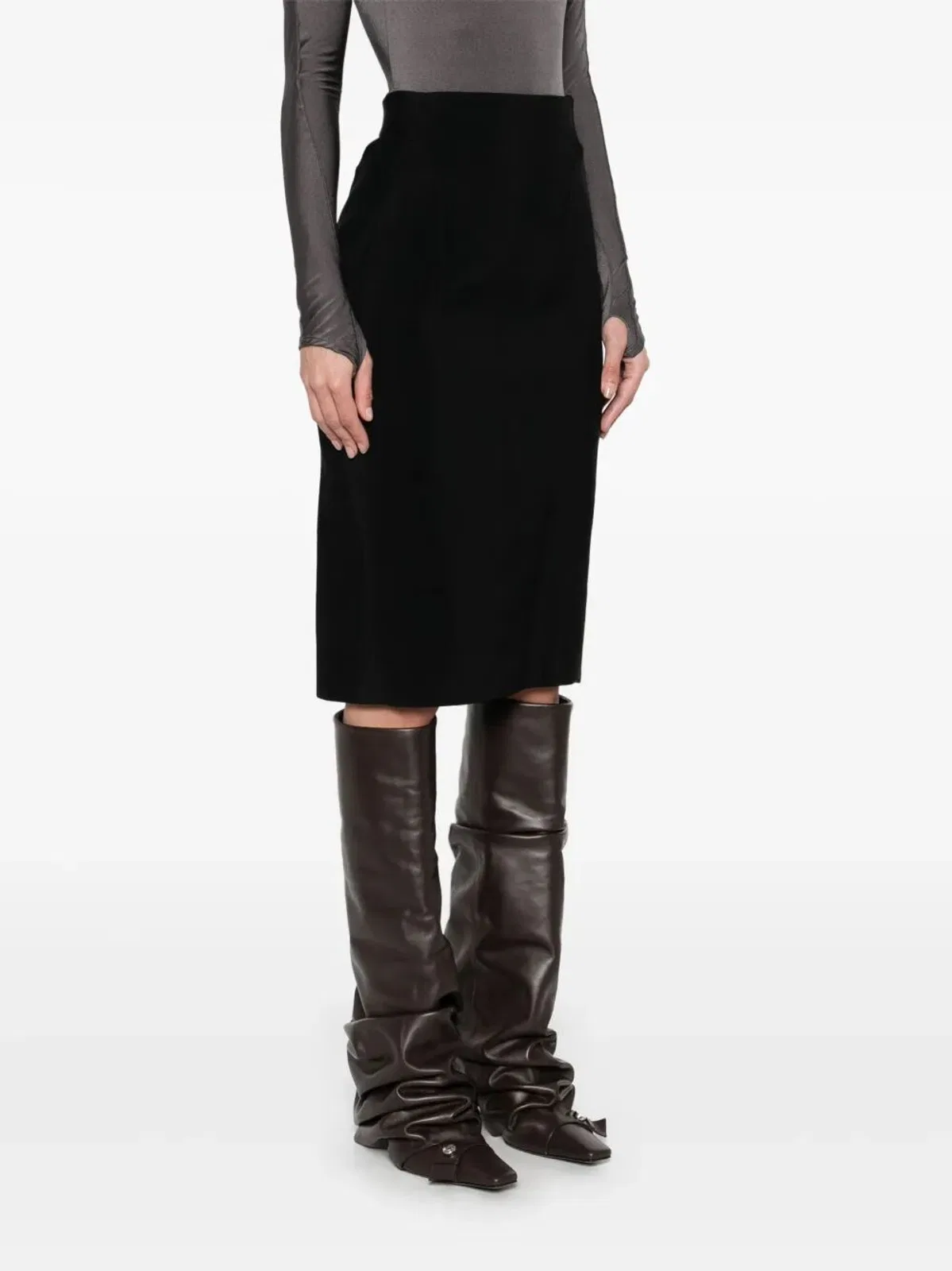 Mugler Pencil Midi Skirt