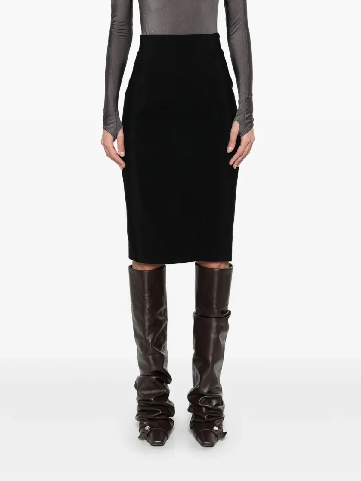 Mugler Pencil Midi Skirt