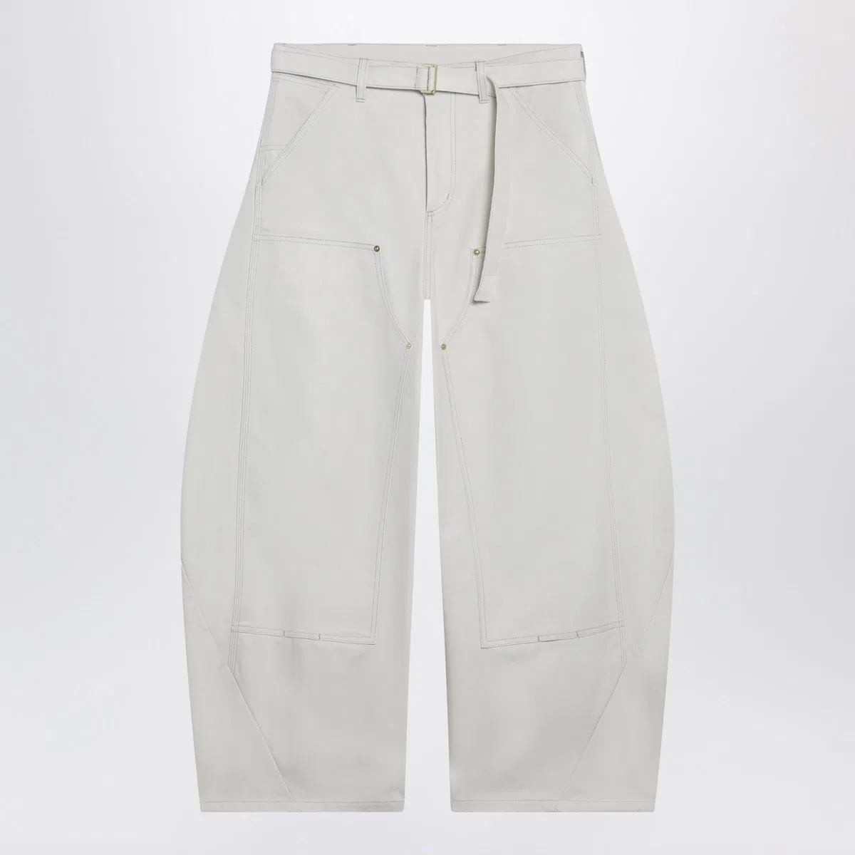 Sacai x Carhartt Wip Ivory Rounded Cargo Pants In Cotton