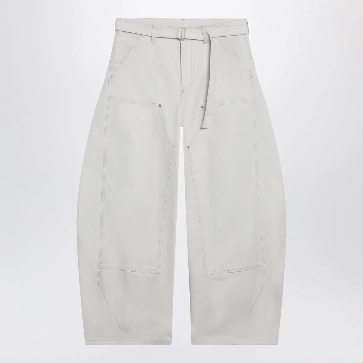 Sacai x Carhartt Wip Ivory Rounded Cargo Pants In Cotton