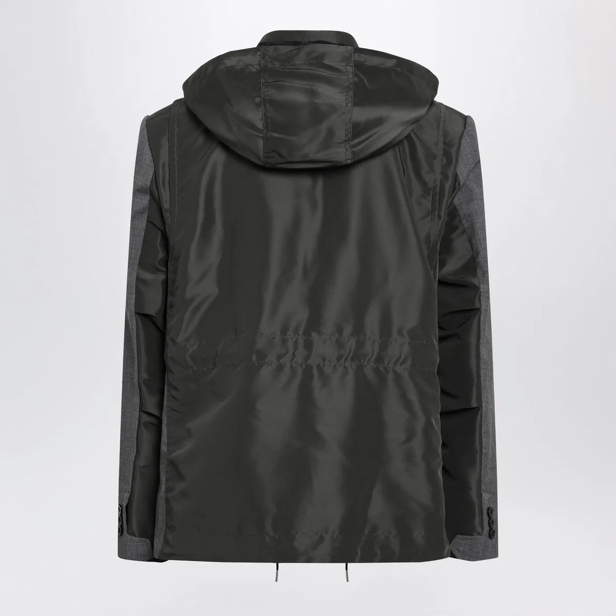 Sacai Grey/Khaki Wool And Nylon Jacket