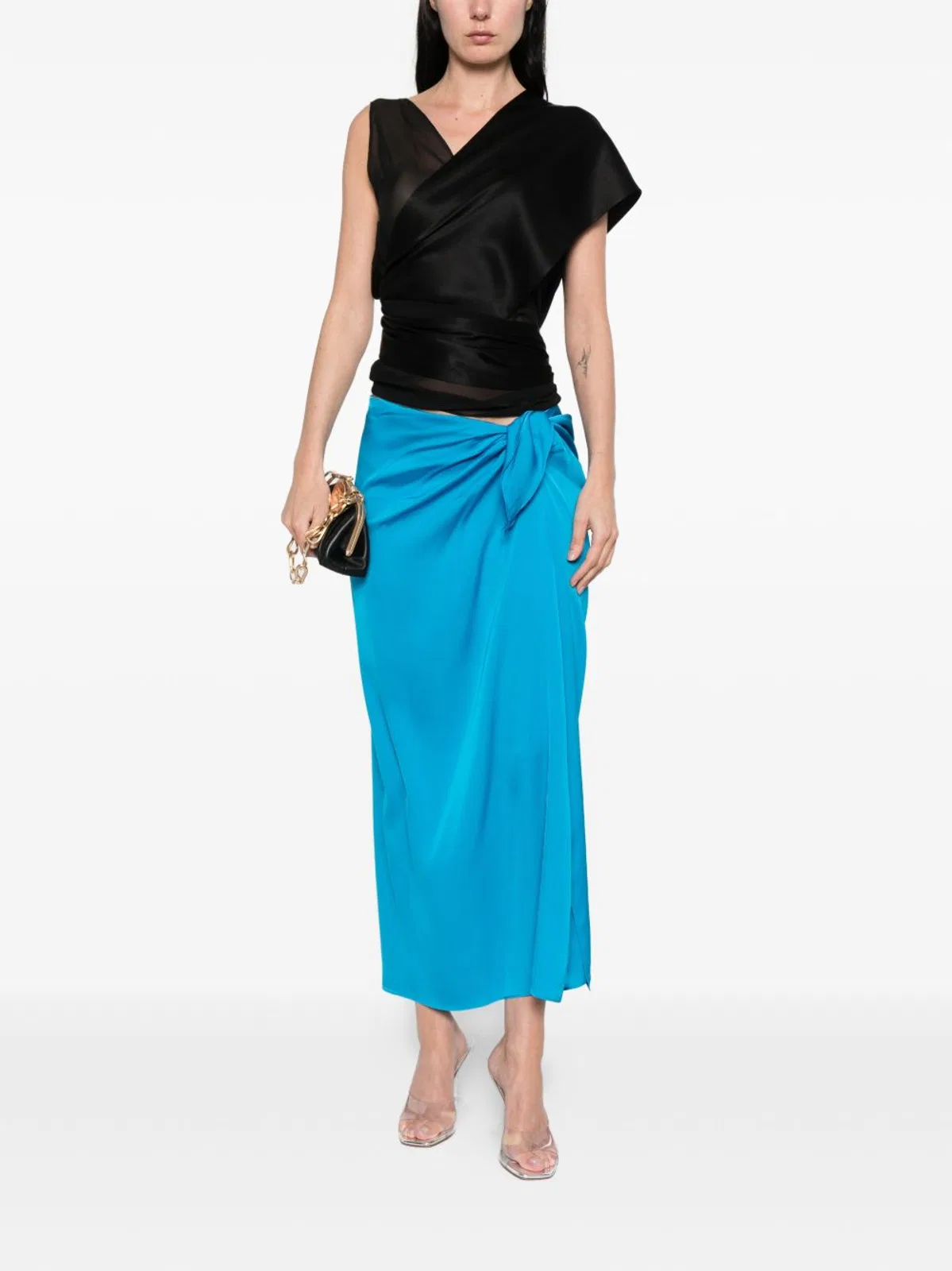 Silk95Five French Tie Silk Skirt