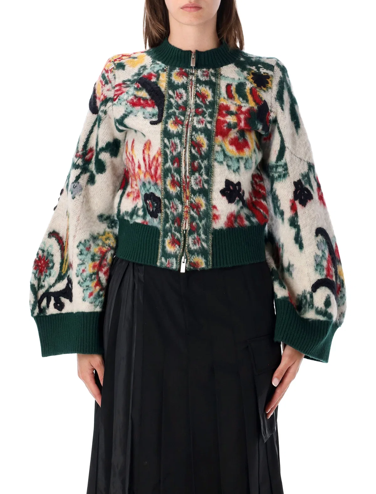 Sacai Floral Jacquard Cardigan