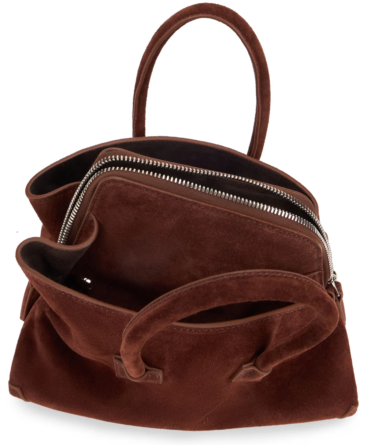 The Attico Brown Suede La Passeggiata Mini Bag